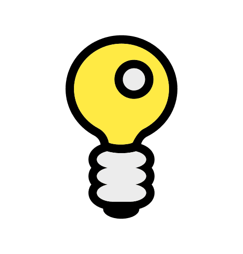 Grafik einer Glühbirne